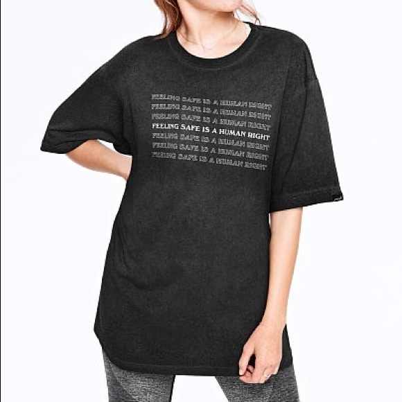 feeling safe is a human right shirt victoria secret